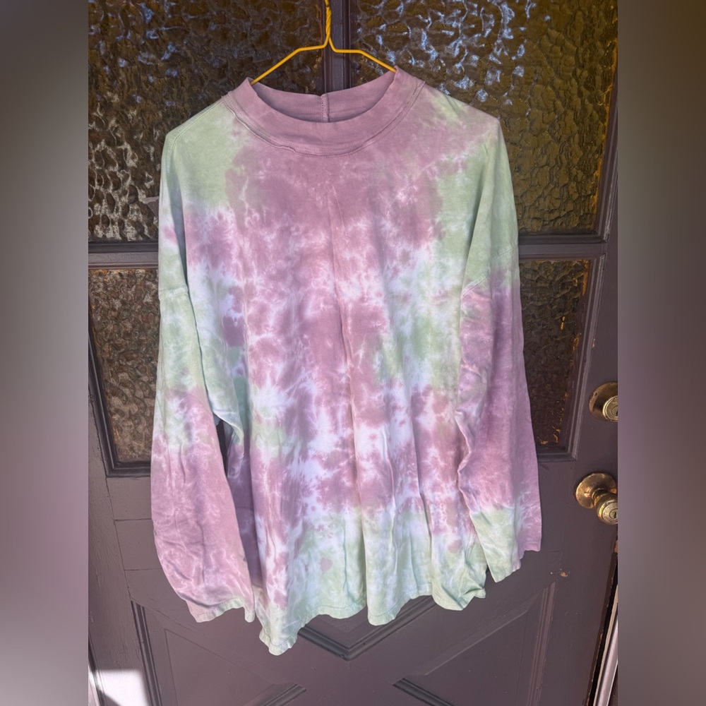 We The Free Pastel Tie-Dye Long Sleeve Top